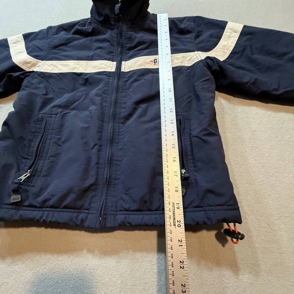 GAP Kids Navy Blue Zip Jacket Small (5-6) Fleece Lined Windbreaker Y2K Retro‎